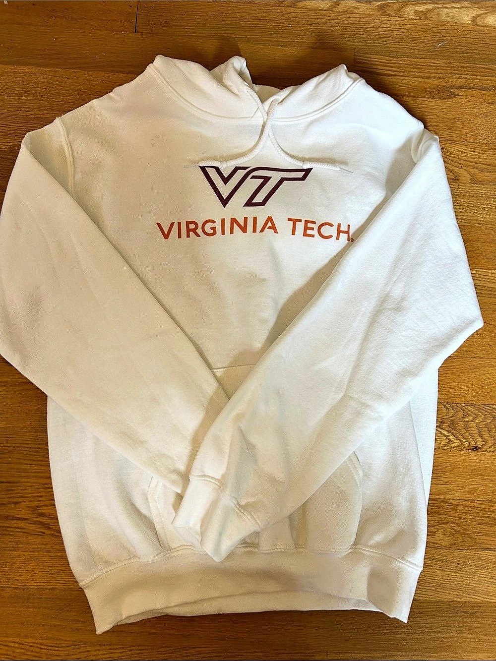 Virginia Tech Hoodie Size Small White
